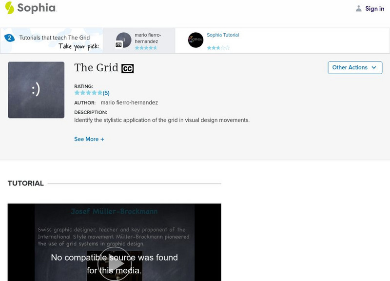 Sophia: The Grid: Lesson 3 Instructional Video