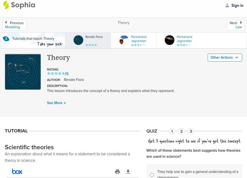 Sophia: Theory: Lesson 2 PPT