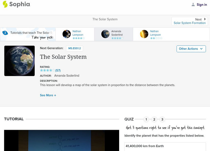 Sophia: The Solar System: Lesson 2 Instructional Video