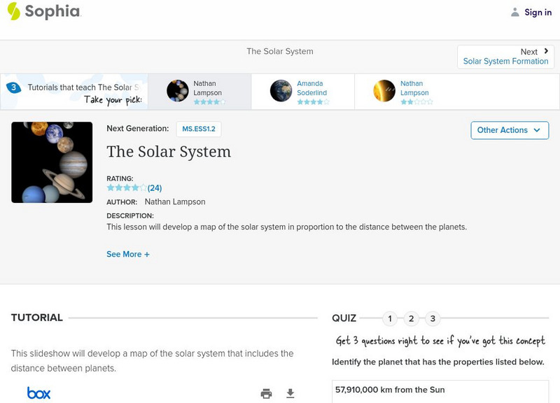 Sophia: The Solar System: Lesson 1 PPT Sophia: The Solar System: Lesson 1 PPT