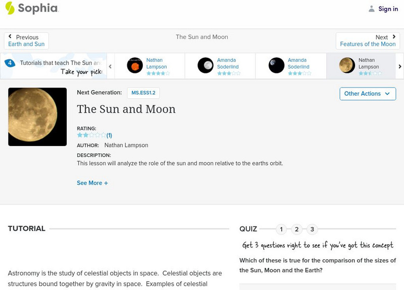 Sophia: The Sun and Moon: Lesson 3 Unit Plan Sophia: The Sun and Moon: Lesson 3 Unit Plan