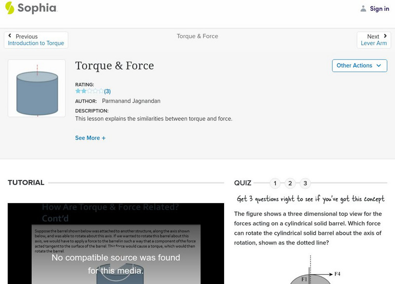 Sophia: Torque & Force Instructional Video