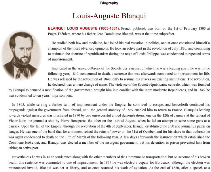 Marxist Internet Archive: Louis Auguste Blanqui Website Marxist Internet Archive: Louis Auguste Blanqui Website