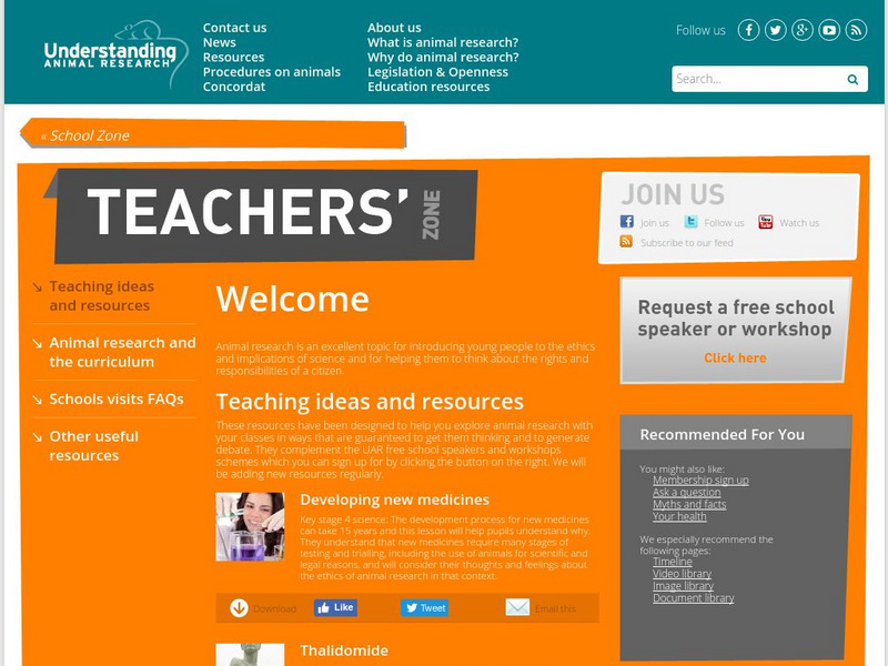 Understanding Animal Research: Teacher Zone Unit Plan Understanding Animal Research: Teacher Zone Unit Plan