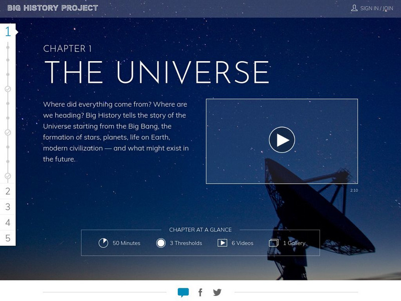 Big History Project: Chapter 1: The Universe Unit Plan Big History Project: Chapter 1: The Universe Unit Plan