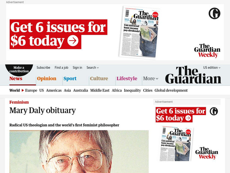 Guardian: Mary Daly Obituary Article Guardian: Mary Daly Obituary Article