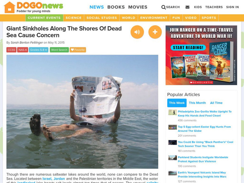 Dogo News: Sinkholes Along Shores of Dead Sea Cause Concern Article Dogo News: Sinkholes Along Shores of Dead Sea Cause Concern Article