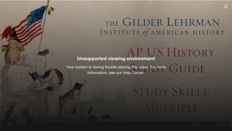 Gilder Lehrman Institute: Ap Us History Study Guide, Study Skills: Multiple Choice Instructional Video Gilder Lehrman Institute: Ap Us History Study Guide, Study Skills: Multiple Choice Instructional Video