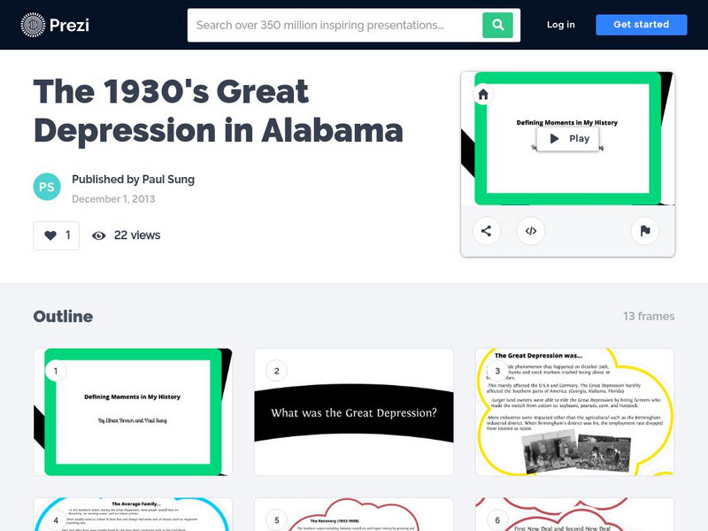 Prezi: The 1930's: The Great Depression in Alabama Unknown Type Prezi: The 1930's: The Great Depression in Alabama Unknown Type