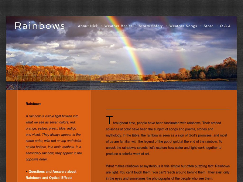 Weather Dude: Rainbows Website Weather Dude: Rainbows Website
