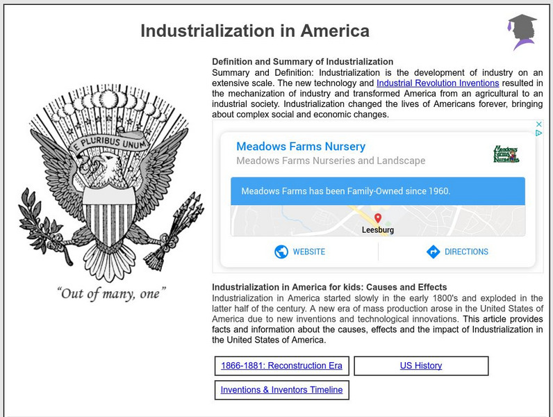 Siteseen: American Historama: Industrialization in America Website Siteseen: American Historama: Industrialization in America Website