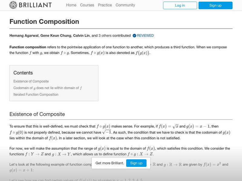 Brilliant: Function Composition Website Brilliant: Function Composition Website
