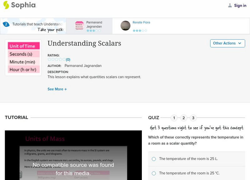 Sophia: Understanding Scalars: Lesson 1 Instructional Video Sophia: Understanding Scalars: Lesson 1 Instructional Video