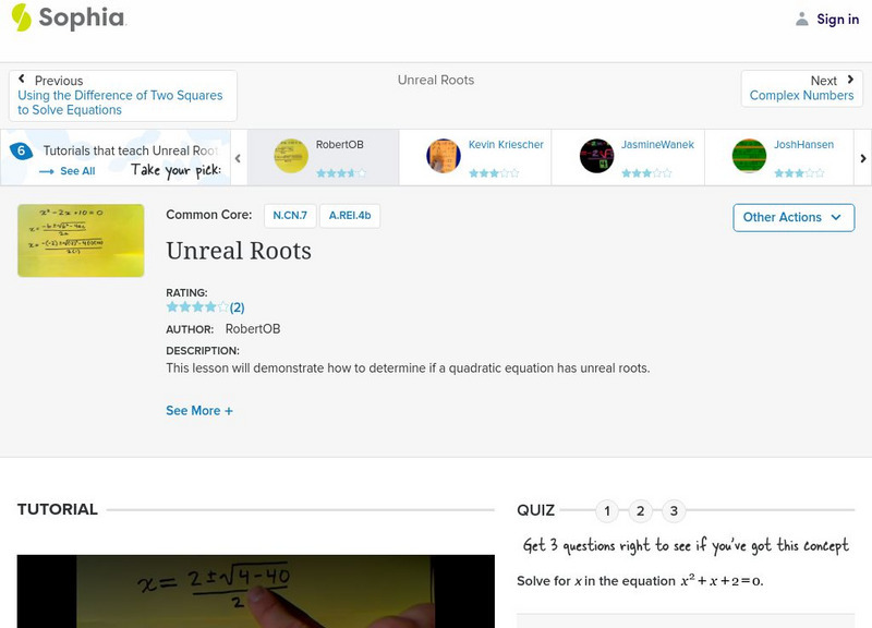 Sophia: Unreal Roots: Lesson 5 Instructional Video