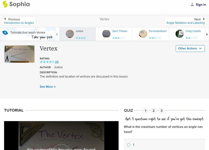 Sophia: Vertex Instructional Video
