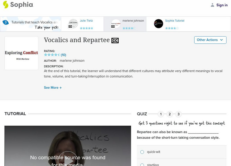 Sophia: Vocalics & Repartee: Lesson 1 Instructional Video