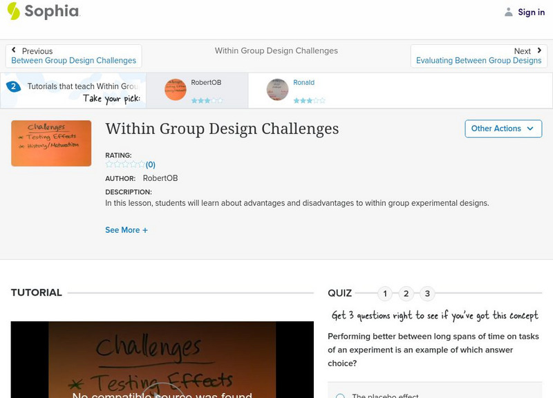 Sophia: Within Group Design Challenges Instructional Video Sophia: Within Group Design Challenges Instructional Video