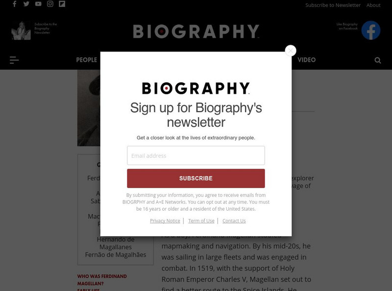 Biography: Ferdinand Magellan Handout Biography: Ferdinand Magellan Handout