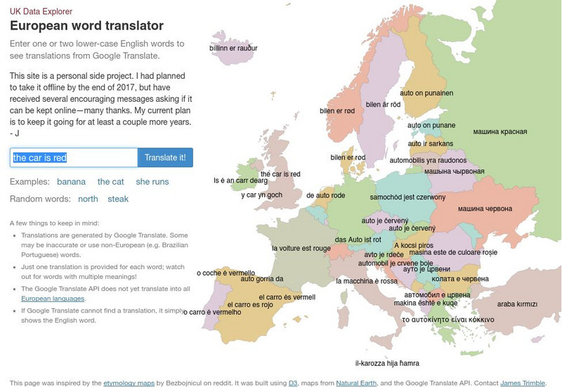 Uk Data Explorer: European Word Translator Interactive Uk Data Explorer: European Word Translator Interactive