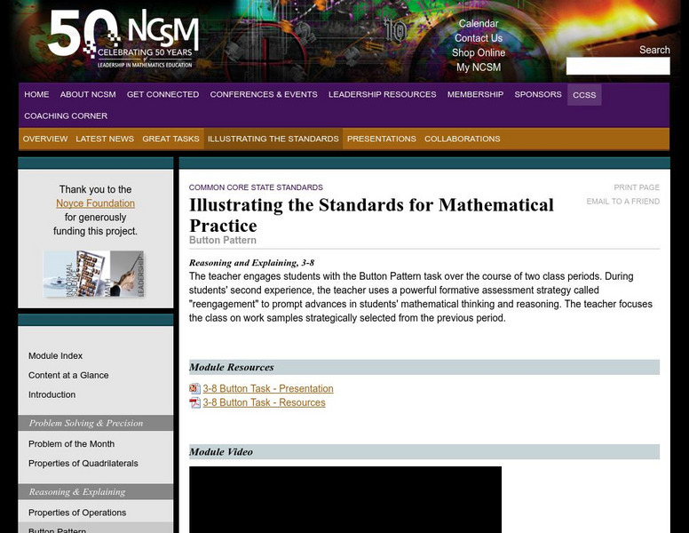 National Council of Supervisors of Mathematics: Button Pattern Professional Doc National Council of Supervisors of Mathematics: Button Pattern Professional Doc