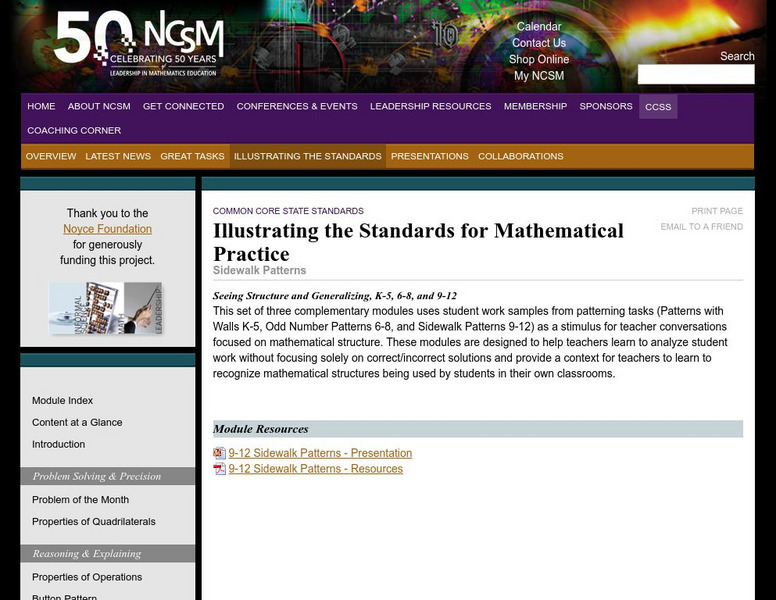 National Council of Supervisors of Mathematics: Patterns Professional Doc National Council of Supervisors of Mathematics: Patterns Professional Doc