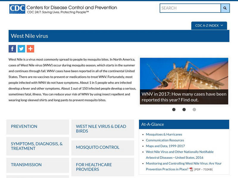 Centers for Disease Control: West Nile Virus Handout