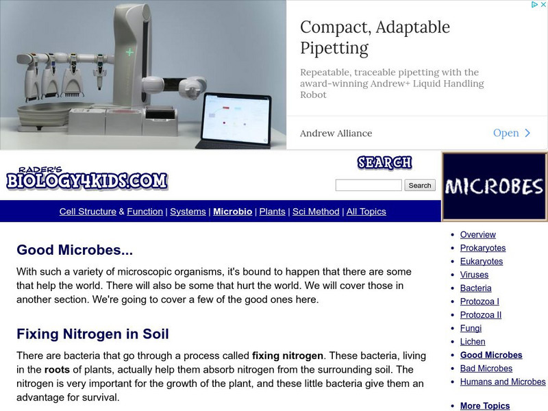 Biology4 Kids: Good Microbes Website Biology4 Kids: Good Microbes Website