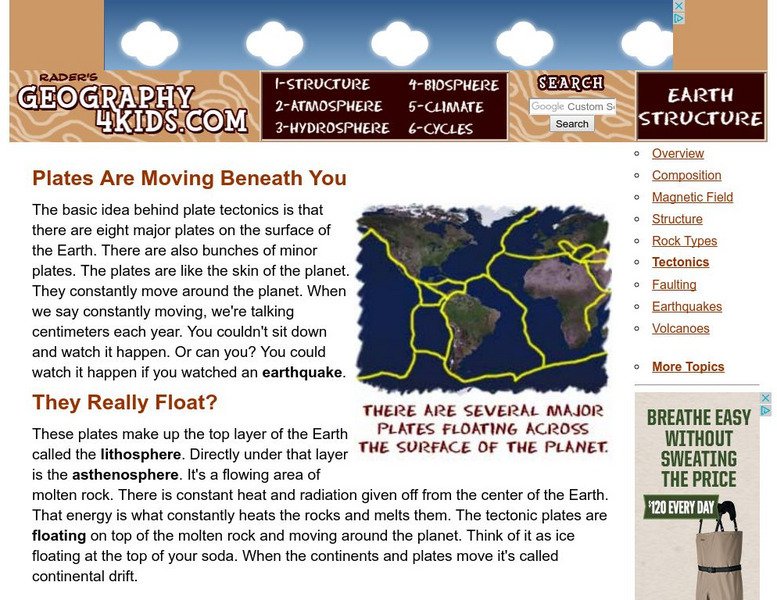 Geography4 kids.com: Plates Are Moving Beneath You Website Geography4 kids.com: Plates Are Moving Beneath You Website