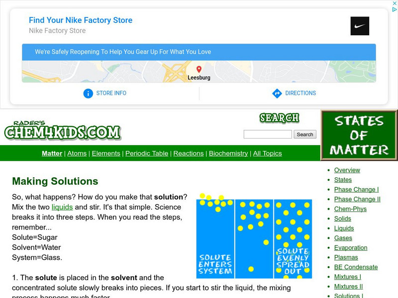 Chem4 Kids: Making Solutions Website Chem4 Kids: Making Solutions Website