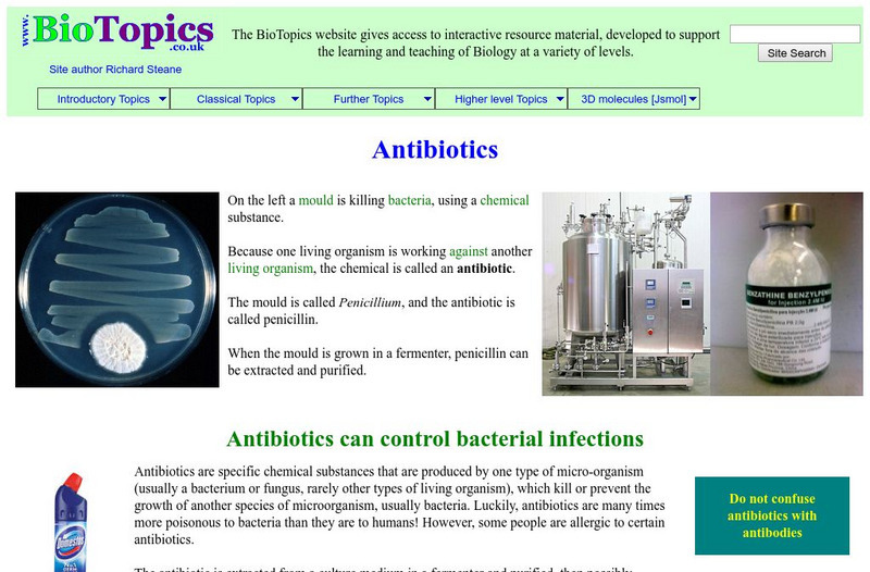 Bio Topics: Antibiotics Handout
