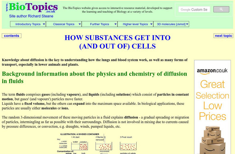Bio Topics: How Substances Get Into (And Out Of) Cells Interactive Bio Topics: How Substances Get Into (And Out Of) Cells Interactive