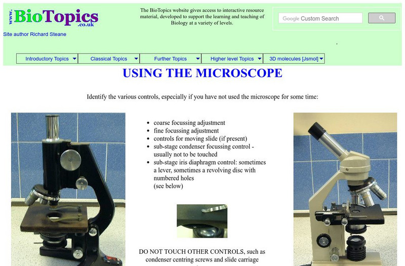 Bio Topics: Using the Microscope Handout