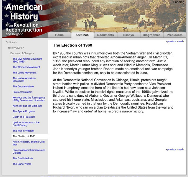 American History: Outlines: The Election of 1968 eBook American History: Outlines: The Election of 1968 eBook