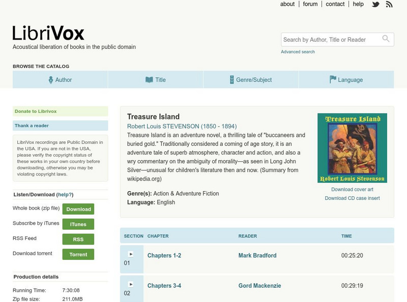 Audio: Treasure Island by Robert Louis Stevenson Audio Audio: Treasure Island by Robert Louis Stevenson Audio