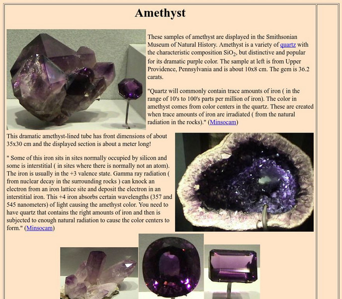 Georgia State University: Hyper Physics: Amethyst Handout