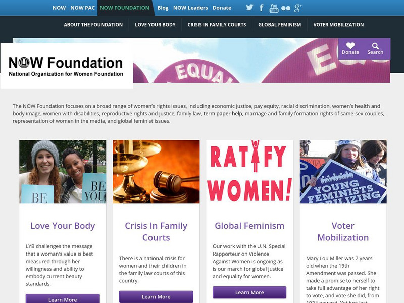 National Organization for Women Foundation Handout National Organization for Women Foundation Handout