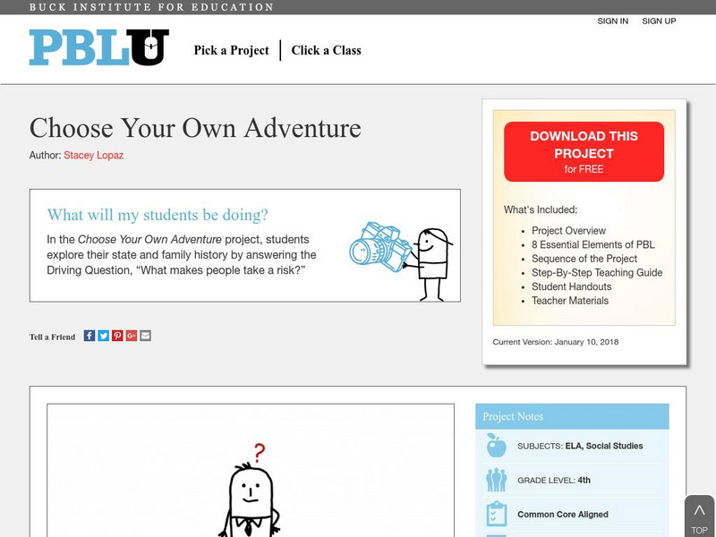 Buck Institution for Education: Pblu: Choose Your Own Adventure Professional Doc Buck Institution for Education: Pblu: Choose Your Own Adventure Professional Doc