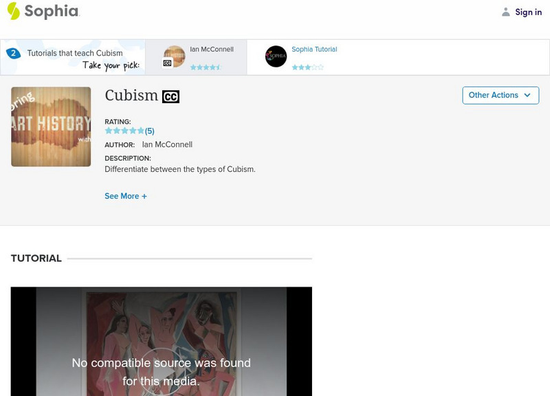 Sophia: Cubism: Lesson 2 Instructional Video