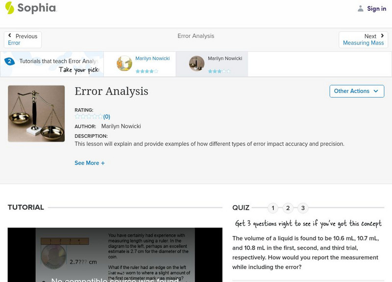 Sophia: Error Analysis: Lesson 1 Instructional Video