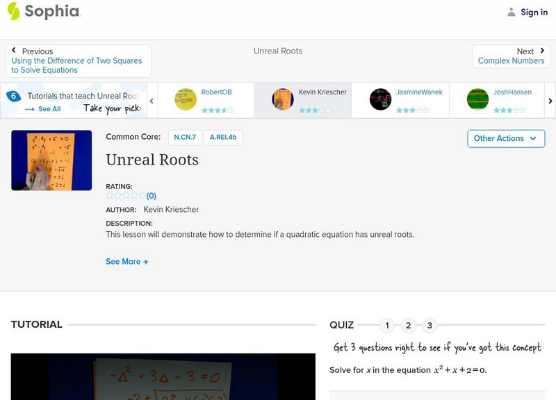 Sophia: Unreal Roots: Lesson 2 Instructional Video