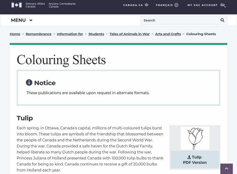 Veterans Affairs Canada: Colouring Sheets Website Veterans Affairs Canada: Colouring Sheets Website
