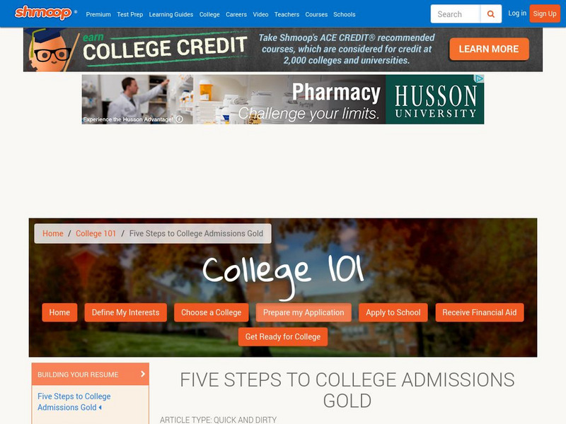 Shmoop: Guide to the College Application Activity Shmoop: Guide to the College Application Activity