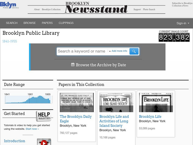 Brooklyn Public Library: Brooklyn Daily Eagle, 1841 1907 Primary Brooklyn Public Library: Brooklyn Daily Eagle, 1841 1907 Primary