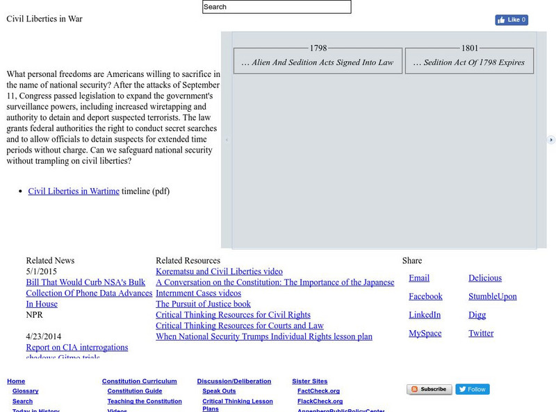 Annenberg Classroom: Civil Liberties in War Unit Plan Annenberg Classroom: Civil Liberties in War Unit Plan