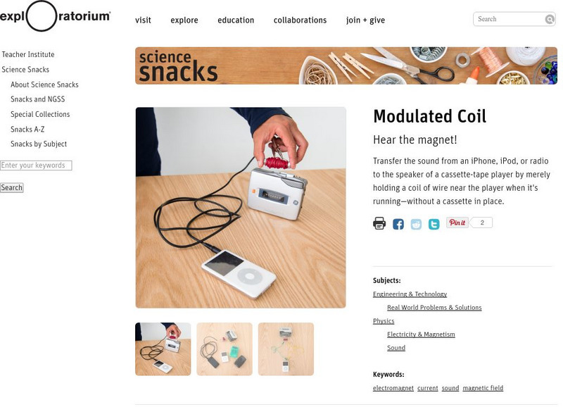 Exploratorium: Science Snacks: Modulated Coil Activity