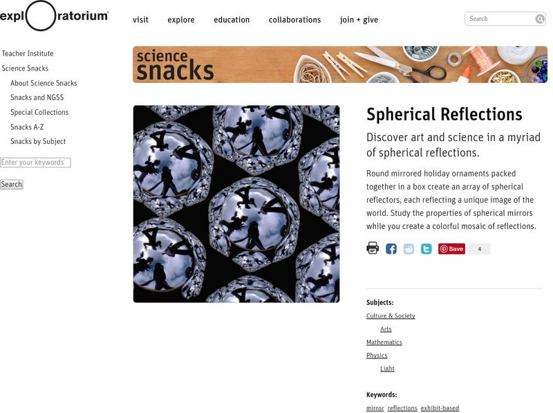 Exploratorium: Science Snacks: Spherical Reflections Activity Exploratorium: Science Snacks: Spherical Reflections Activity