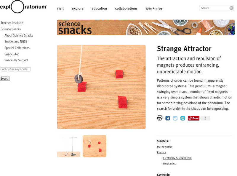 Exploratorium: Science Snacks: Strange Attractor Activity Exploratorium: Science Snacks: Strange Attractor Activity