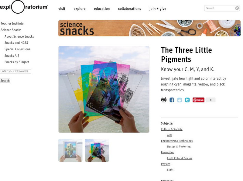 Exploratorium: Science Snacks: The Three Little Pigments Activity Exploratorium: Science Snacks: The Three Little Pigments Activity