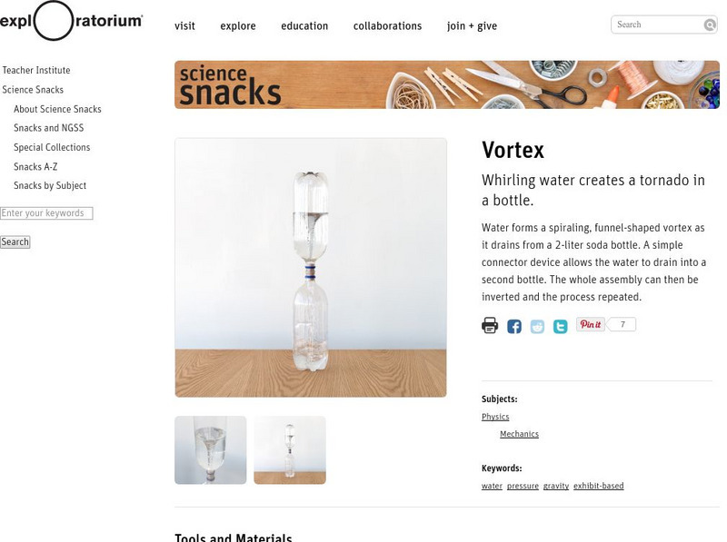 Exploratorium: Science Snacks: Vortex Activity Exploratorium: Science Snacks: Vortex Activity