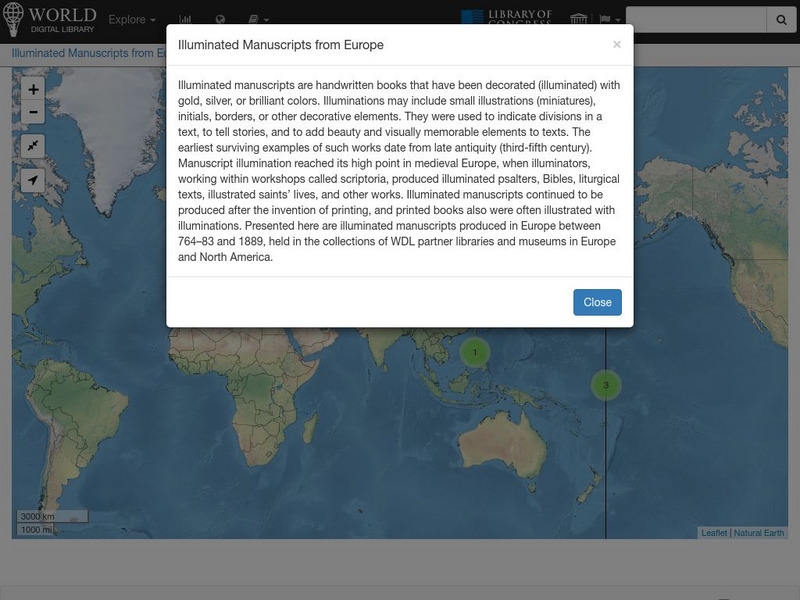 World Digital Library: Illuminated Manuscripts From Europe: Map Primary World Digital Library: Illuminated Manuscripts From Europe: Map Primary